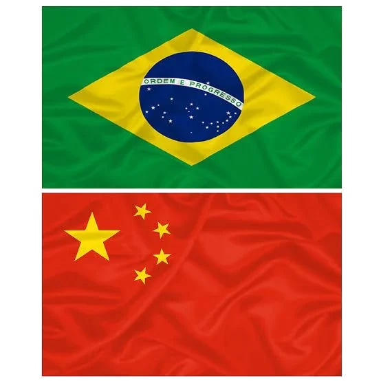 Bandeiras Brasil e China